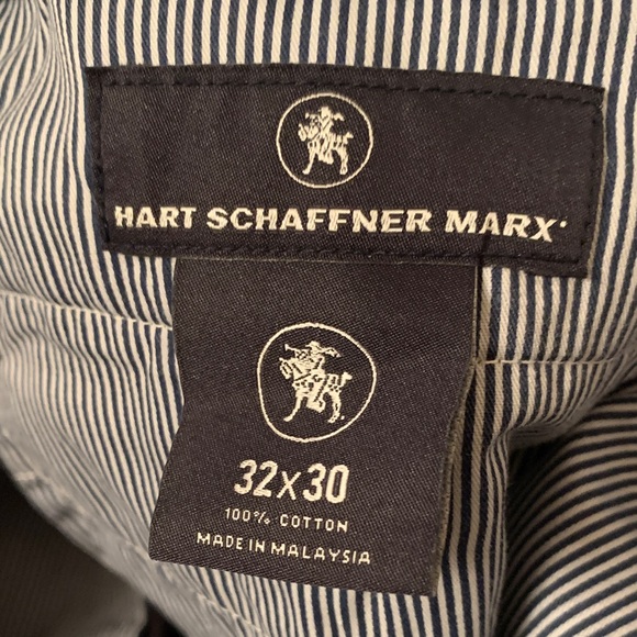 NWT Hart Schaffner Marx Men's Black Cotton Slacks Pants Size 32/30 - Picture 8 of 8